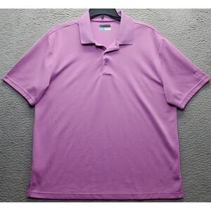 PGA TOUR  AirFlux Polo Shirt Mens XL Purple Golf Short Sleeve Collared Popover